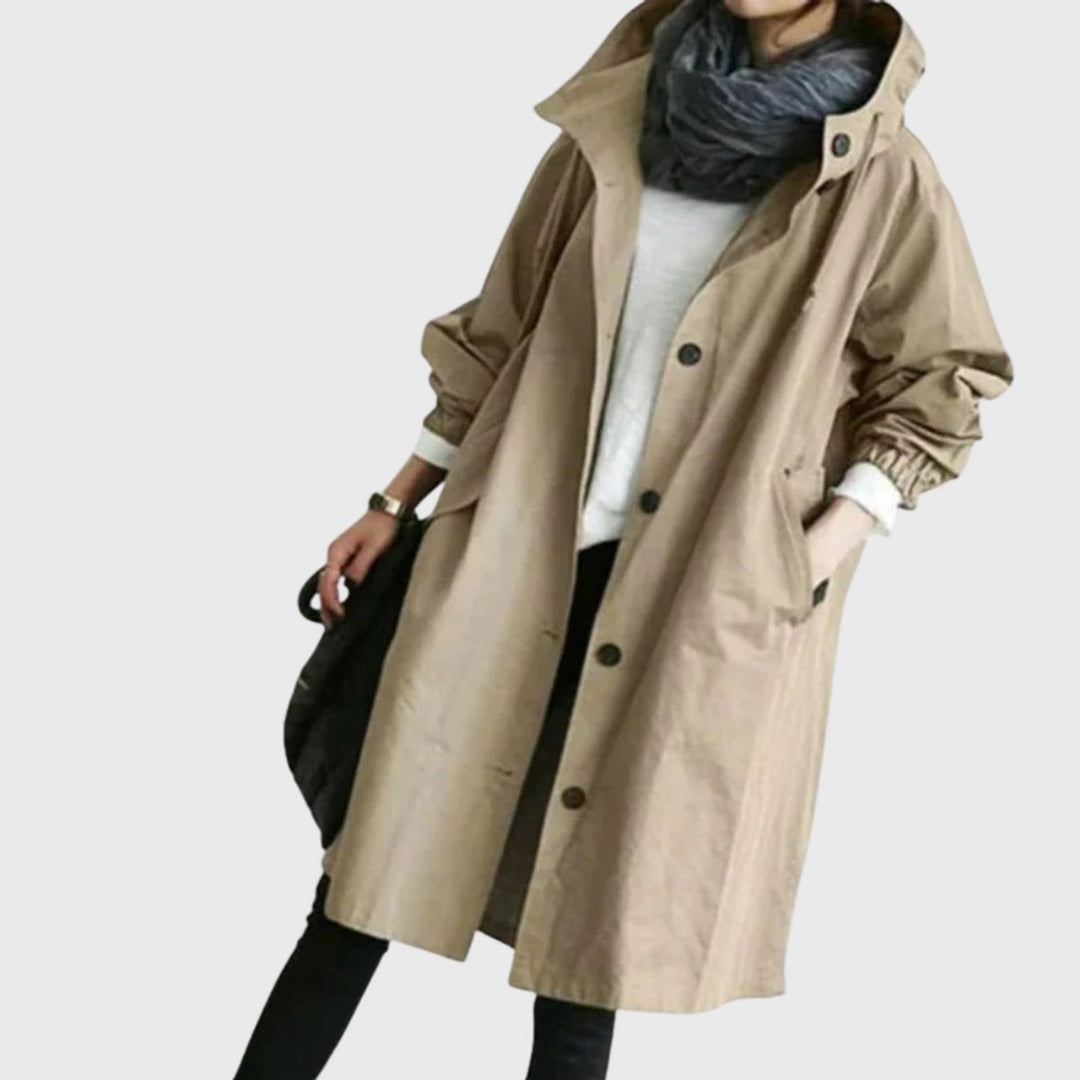 Elizabeth | Chic and Stylish Long Hooded Trench Coat