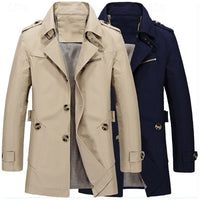 Victor | Classic Button-Front Tailored Trench Coat