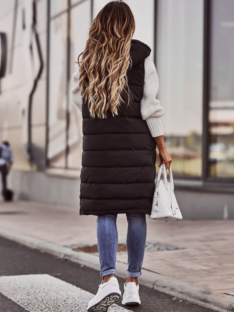 Zara | Knee-Length Quilted Winter Jacket for Women