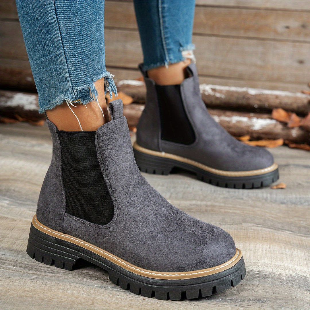 Beatrice | Bequeme Chelsea-Plateau-Stiefeletten