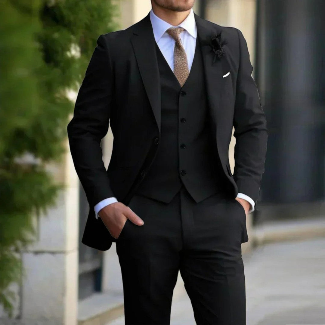 Braun | Slim Fit Suit for Men – 3-Piece Complete Look