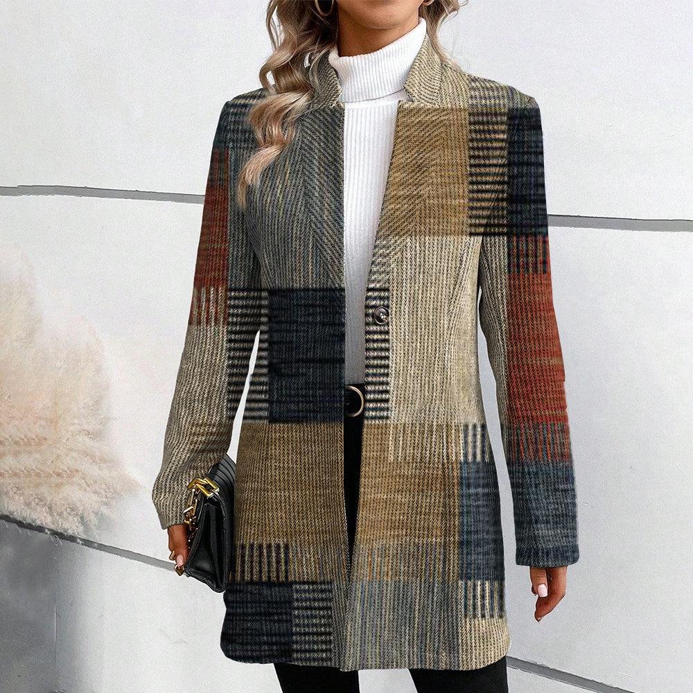 Isabella | Sophisticated And Patterned Blazer Coat
