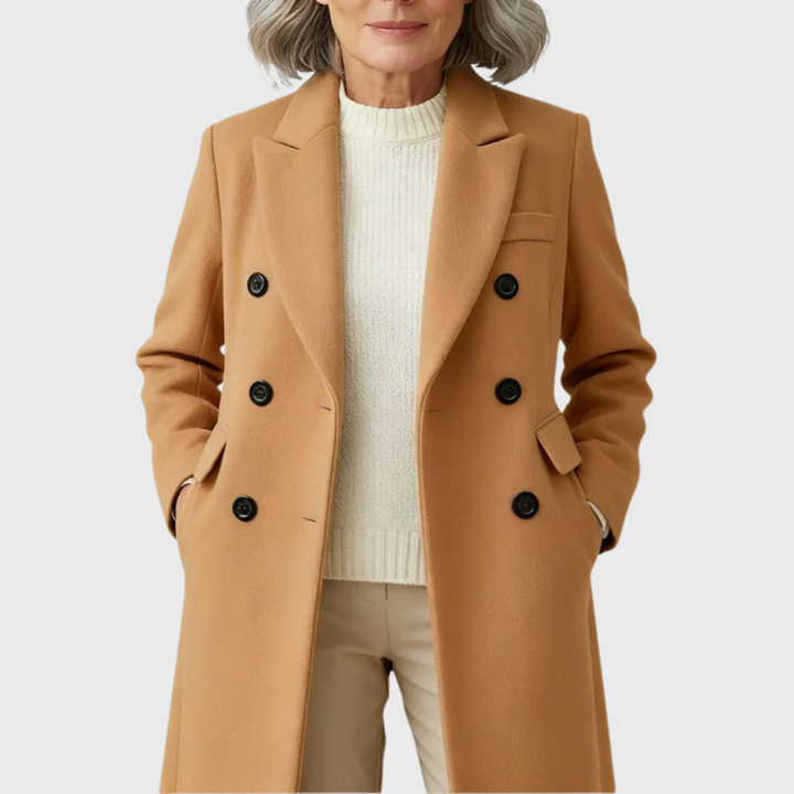 Andrea | Classic Wool Coat for Women – Timeless Elegance