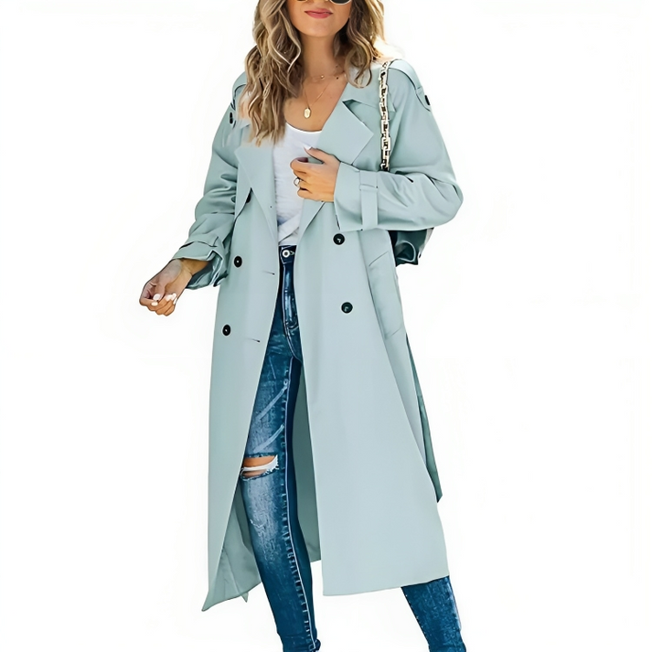 Nora | Comfortable And Elegant Double Breasted Trench Coat