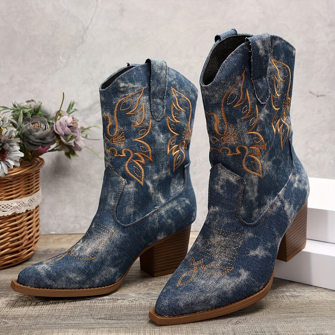 Rosalina | Charming And Floral Embroidered Cowboy Boots