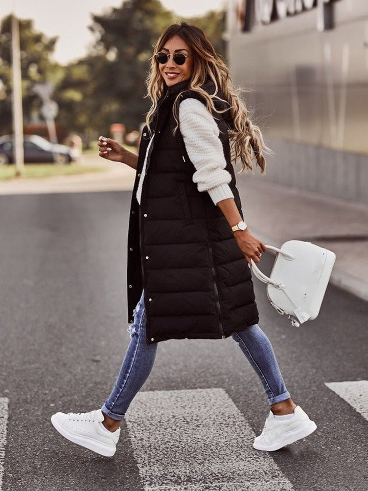 Zara | Knee-Length Quilted Winter Jacket for Women