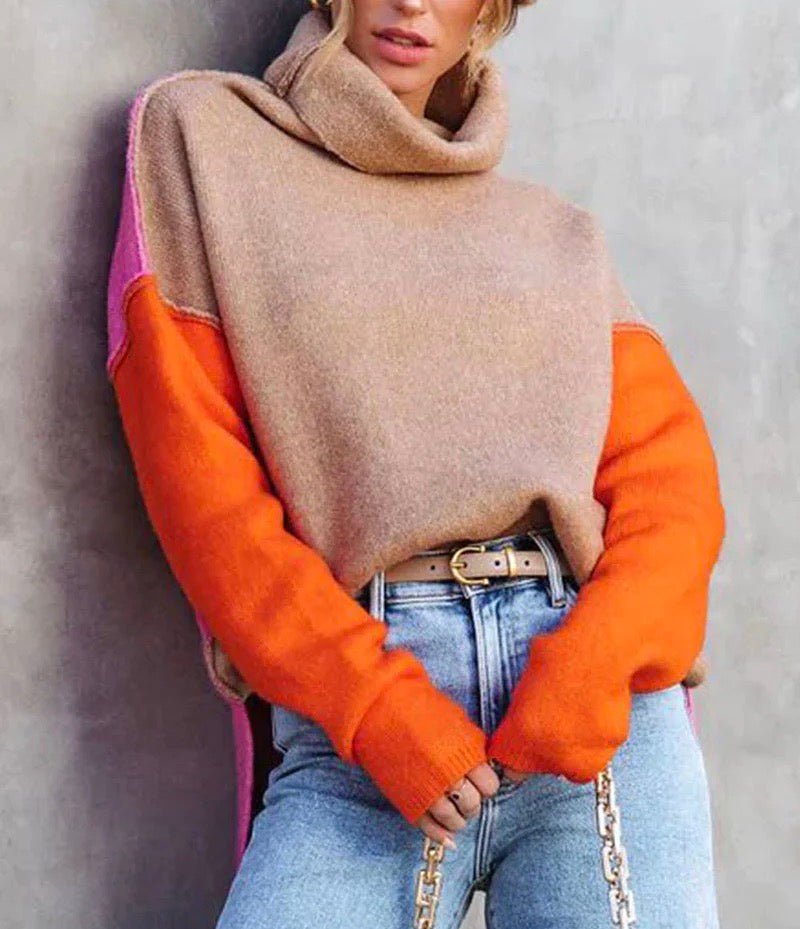 Doreen | Color Block Pullover Sweater for Women