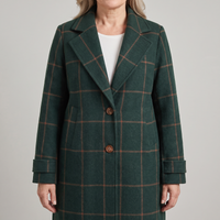 Clara | Classic and Comfortable Checkered Trench Coat