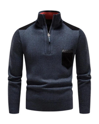 Adrian | Klassischer und warmer Herren-Wollpullover mit Reißverschluss