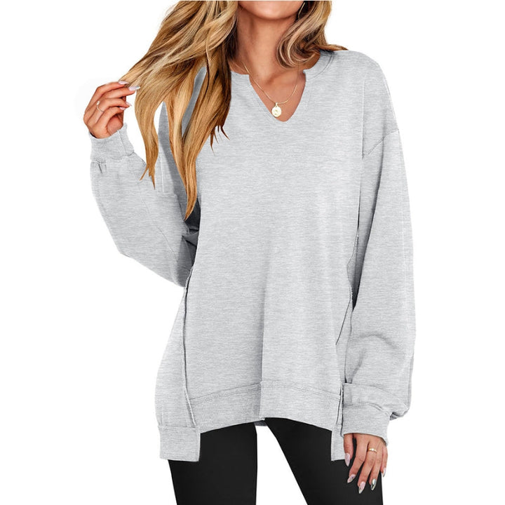 Freya | Relaxed Oversized V-Neck Long Tunic Top