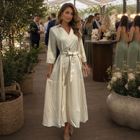 Victoria | Elegant And Comfortable Collared Wrap Midi Dress