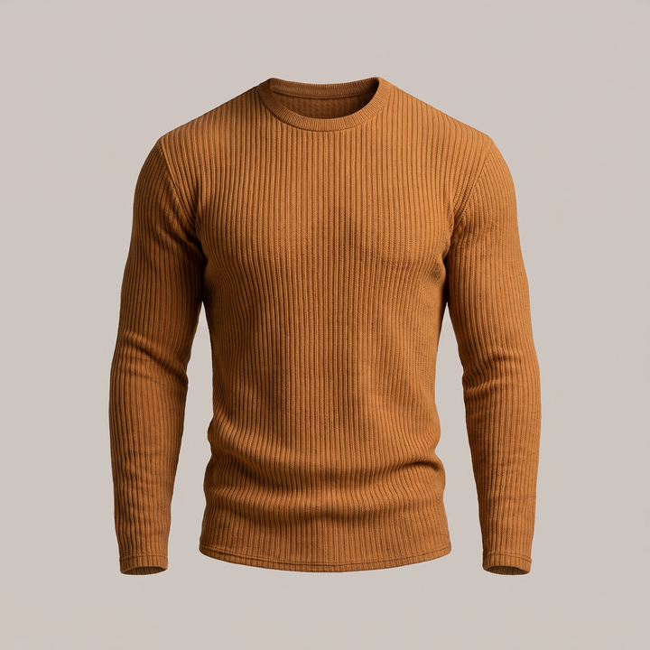 Derrickson | Ribbed Sweater – Elegant Body-Skimming Fit voor Mannen