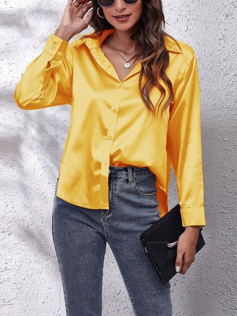 Liora | Silk Shirt – Elegant Long Sleeve Style for Women