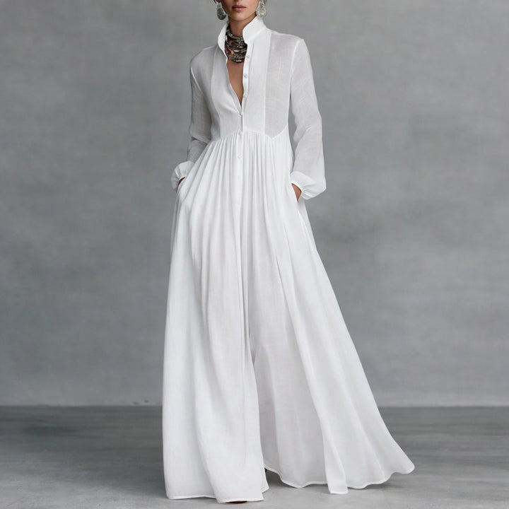 Sofia | Bequemes und vielseitiges Maxikleid mit langen Ärmeln