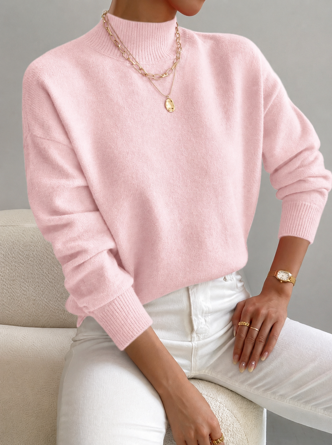 Amelia | Elegant And Comfortable Turtleneck Knit Sweater