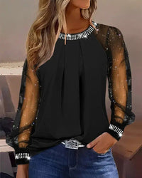Mila | Stylish And Sparkling Sequin Mesh Top