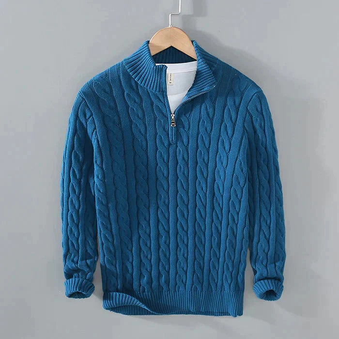 Maël | Knit Sweater – Stylish Cable Knit Design for Men