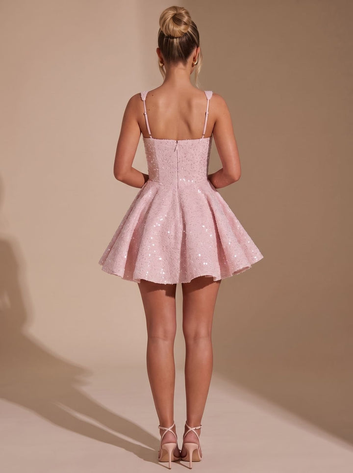 Victoria | Sequin Fit-and-Flare Christmas Party Dress