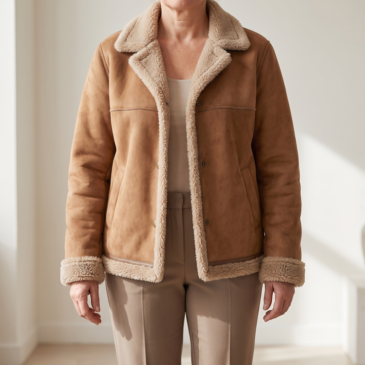RUBY | Shearling-Lined Jacket – Timeless Comfort for Women