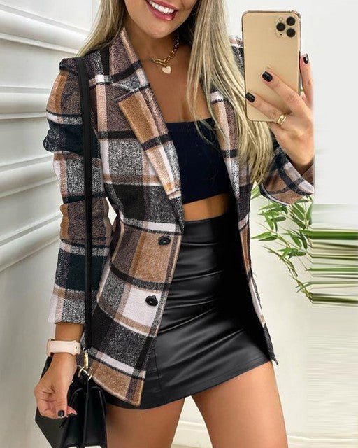 Emily | Blazer moderno e confortevole con motivo a quadri