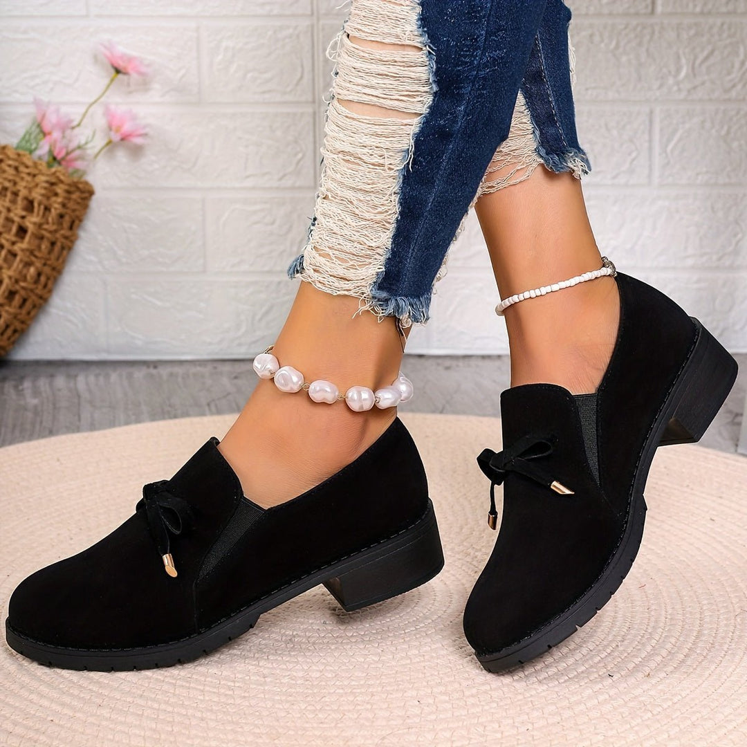 Nadia | Slip-On Loafers – Bow Detail for Effortless Style