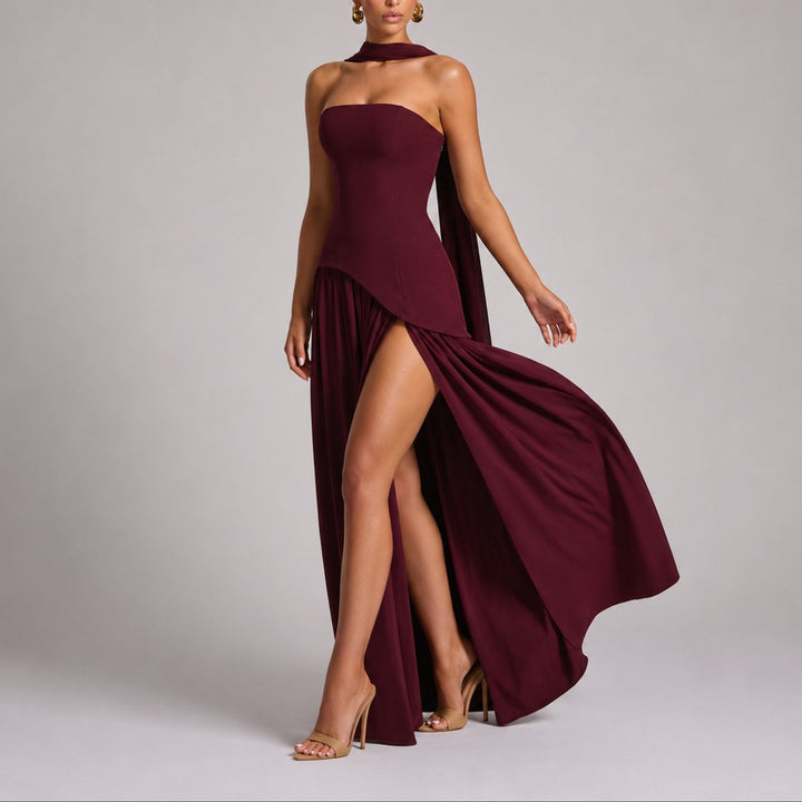 Sara | Elegant And Stylish Fall Wedding Maxi Dress