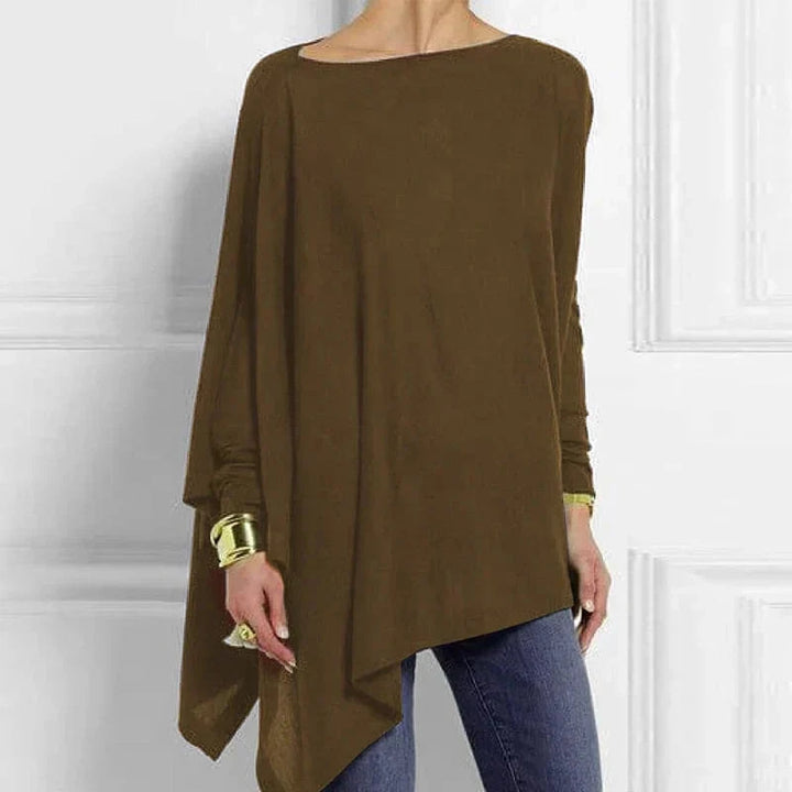Eleanor | Soft and Comfortable Asymmetric Knit Tunic Top