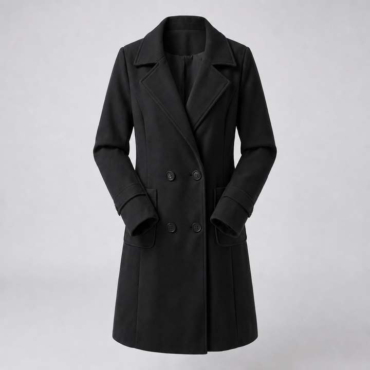 ELOWEN | Wool Coat – Double-Breasted Tailored Design