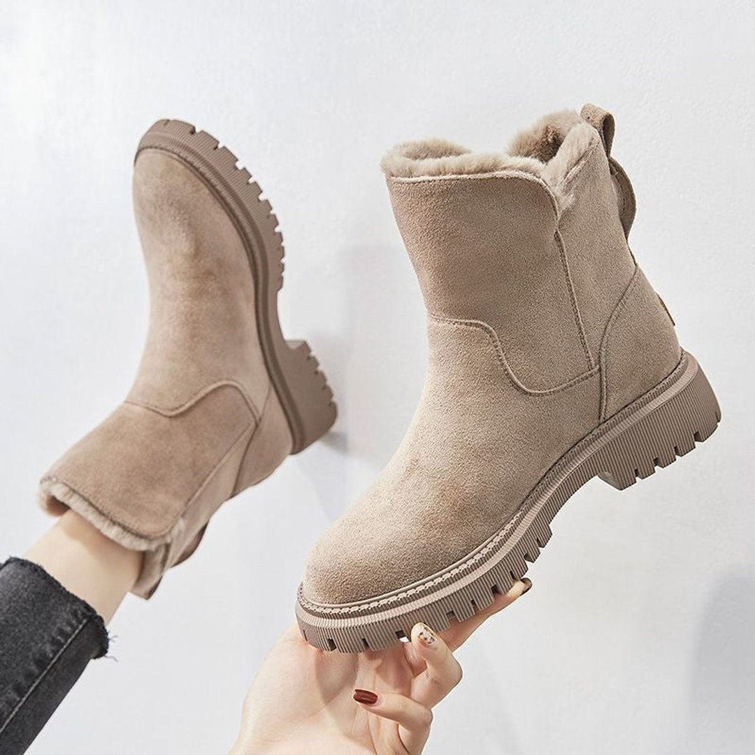 Luna | Plush And Warm Slip-On Winter Ankle Boots