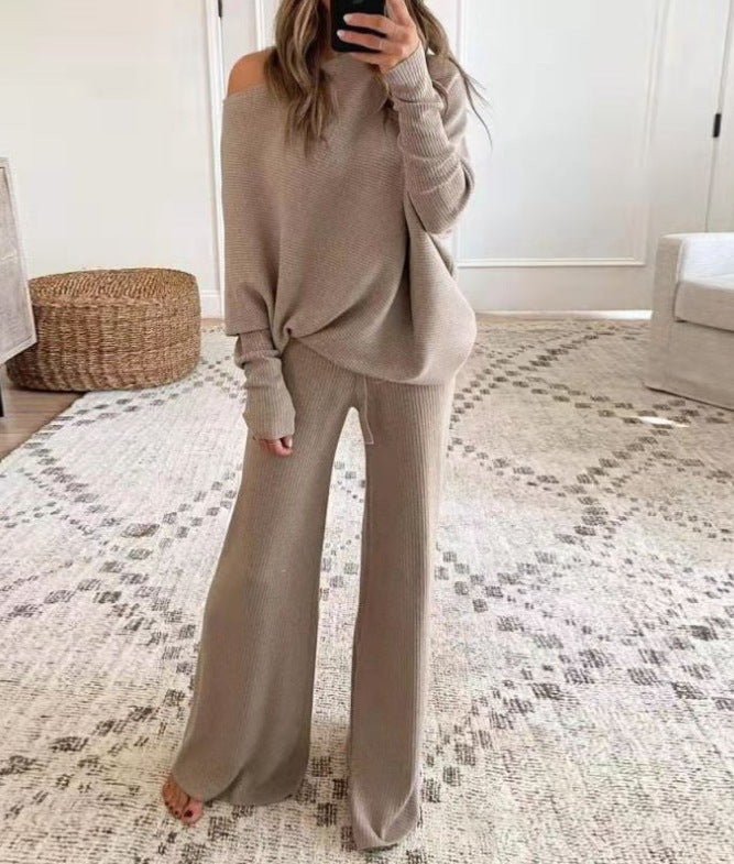 Zoya | Chic And Asymmetrical Knitted Two Piece Set