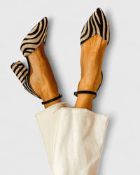 Julia | Chic And Comfortable Striped Open-Toe Block Heel Sandals