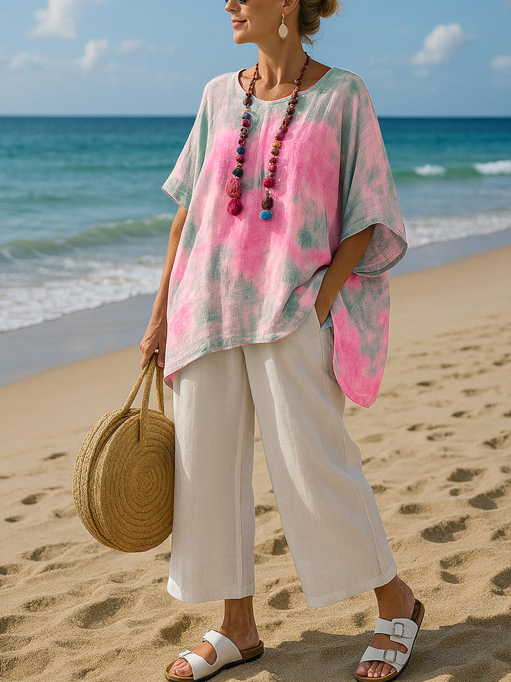 Camila | Lightweight Gradient Asymmetric Tunic Top