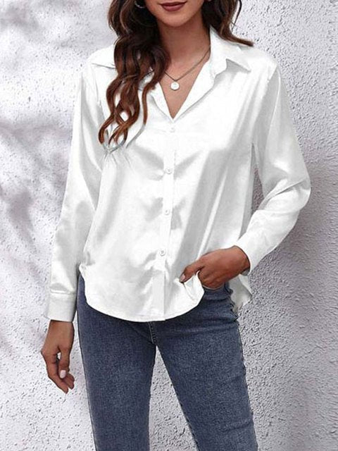 Liora | Silk Shirt – Elegant Long Sleeve Style for Women