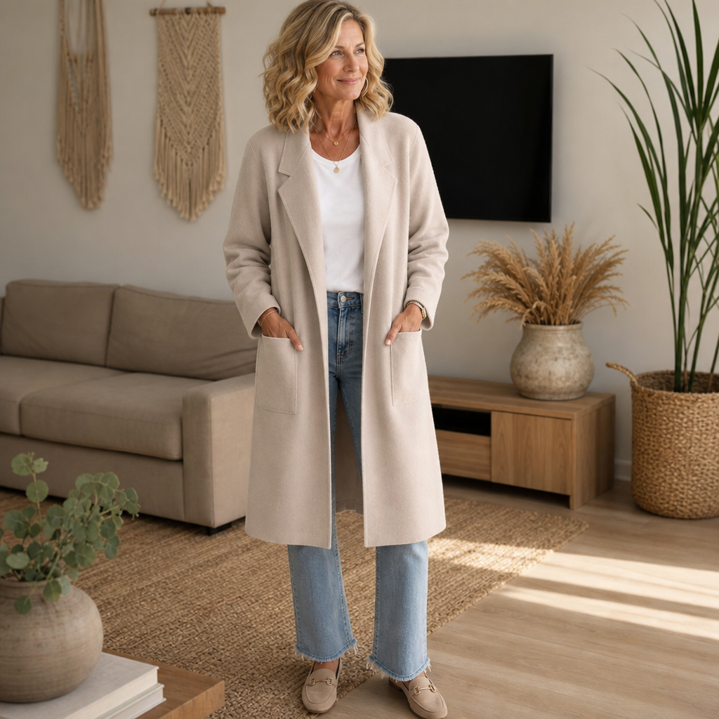 Draperie | Longline Open-Front Coat for Women