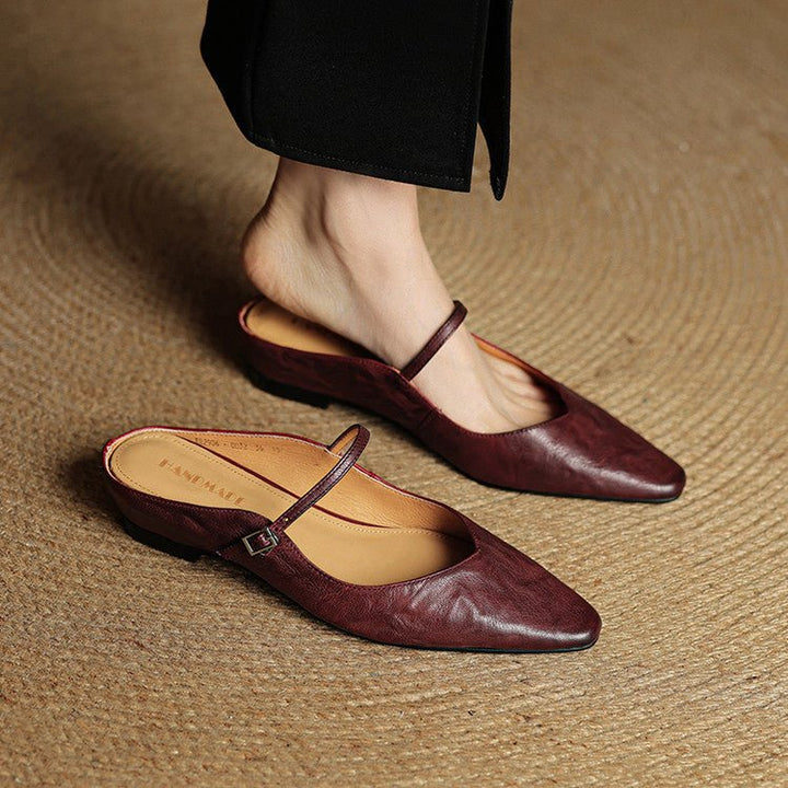 Sophia | Elegant and Timeless Buckled Pointed Toe Mules