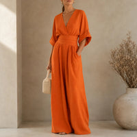 Flora | Sophisticated and Flattering Women's Wide-Leg Jumpsuit