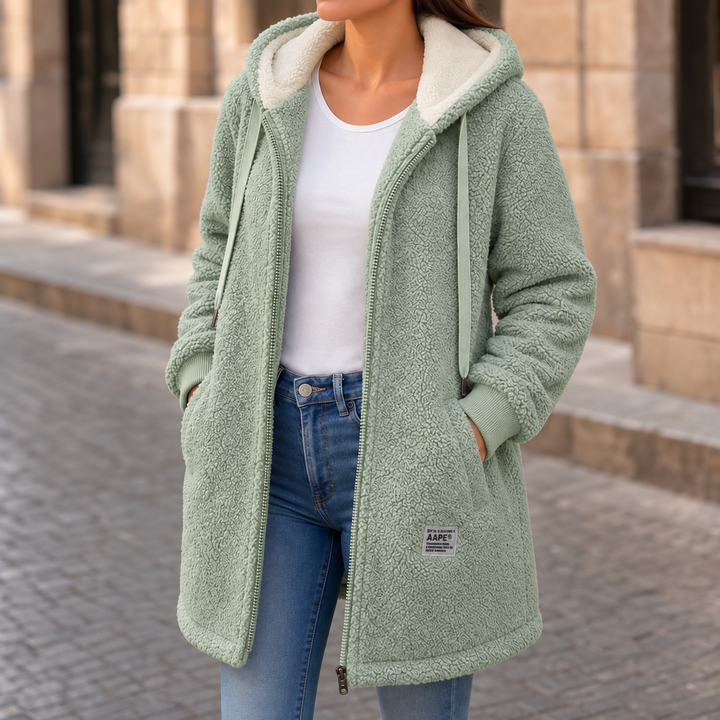 Veloura | Hooded Faux-Shearling Jacket for Women