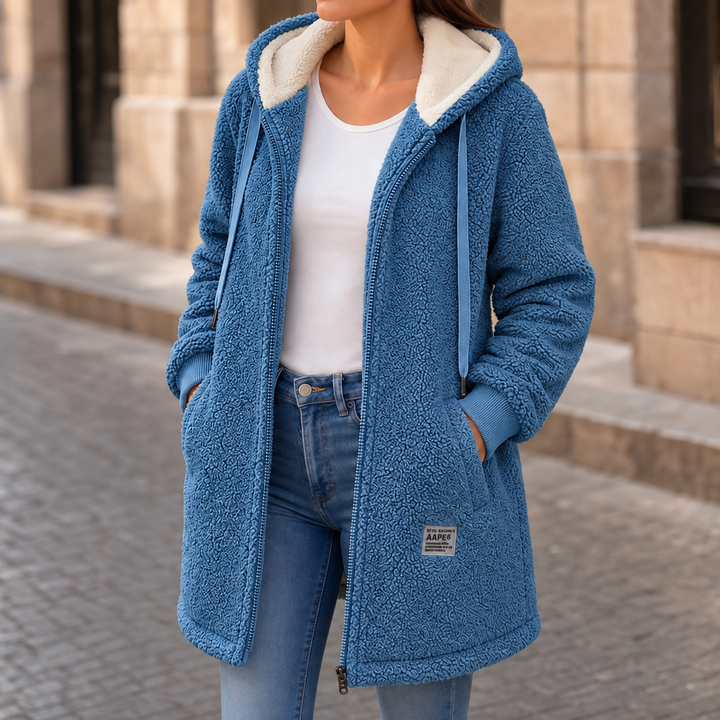 Veloura | Hooded Faux-Shearling Jacket for Women