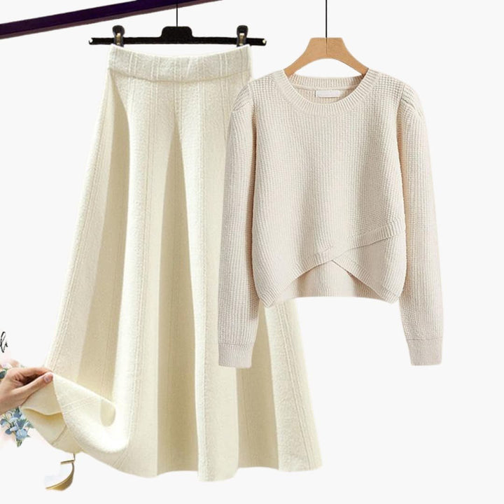 Lunaria | Knit Sweater and A-Line Skirt Lounge Set for Women