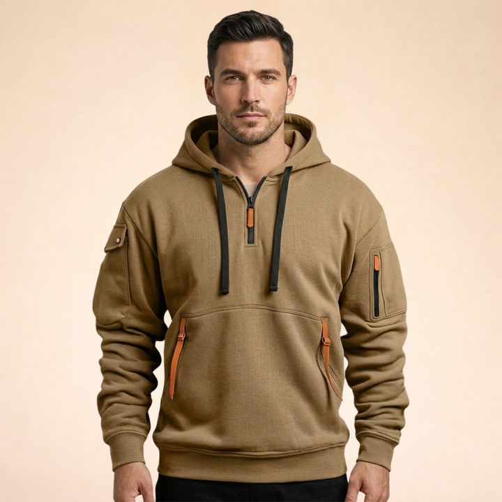 Joseph | Elegant & Breathable Half-Zip Hoodie