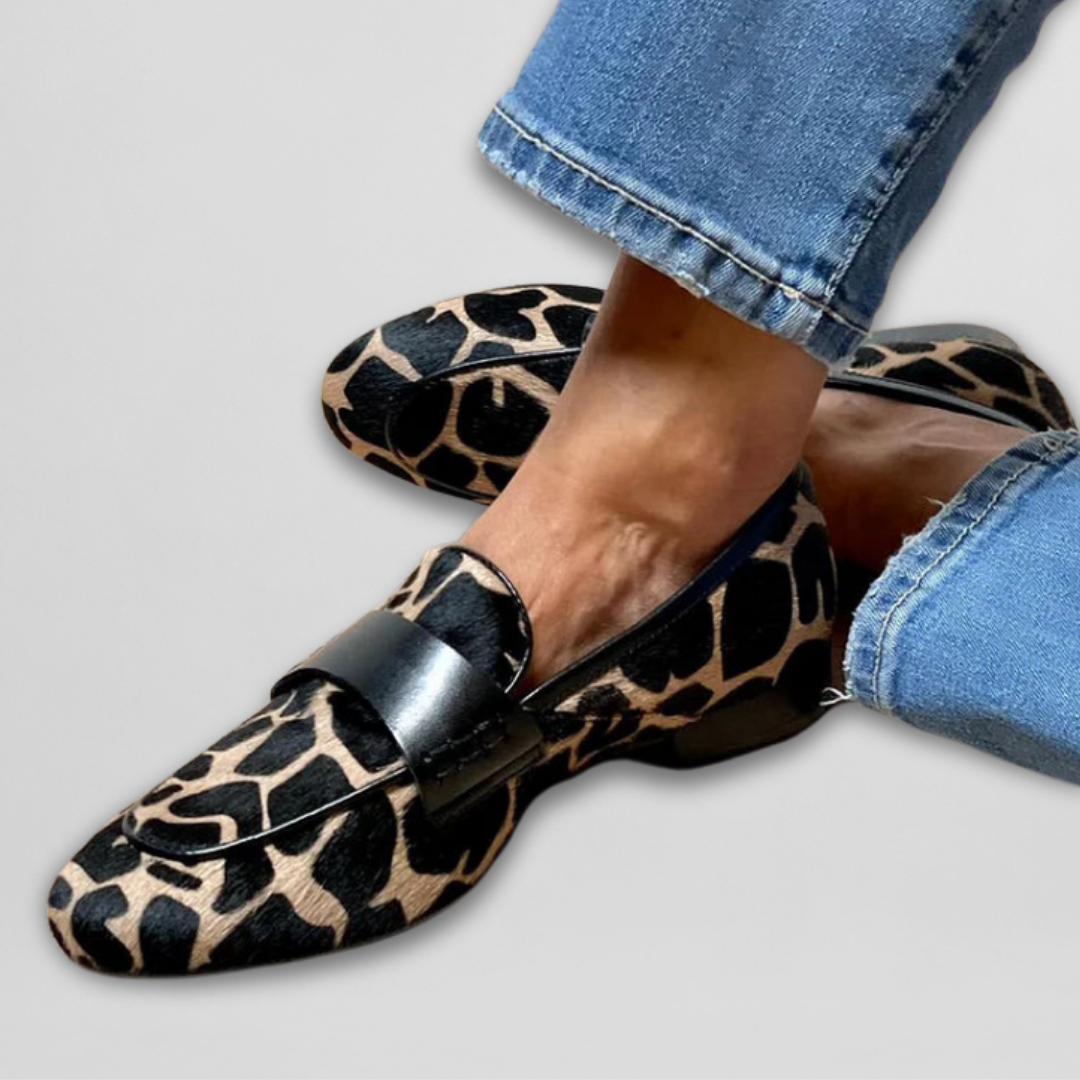 Mila | Auffällige und elegante Loafer mit Leopardenmuster