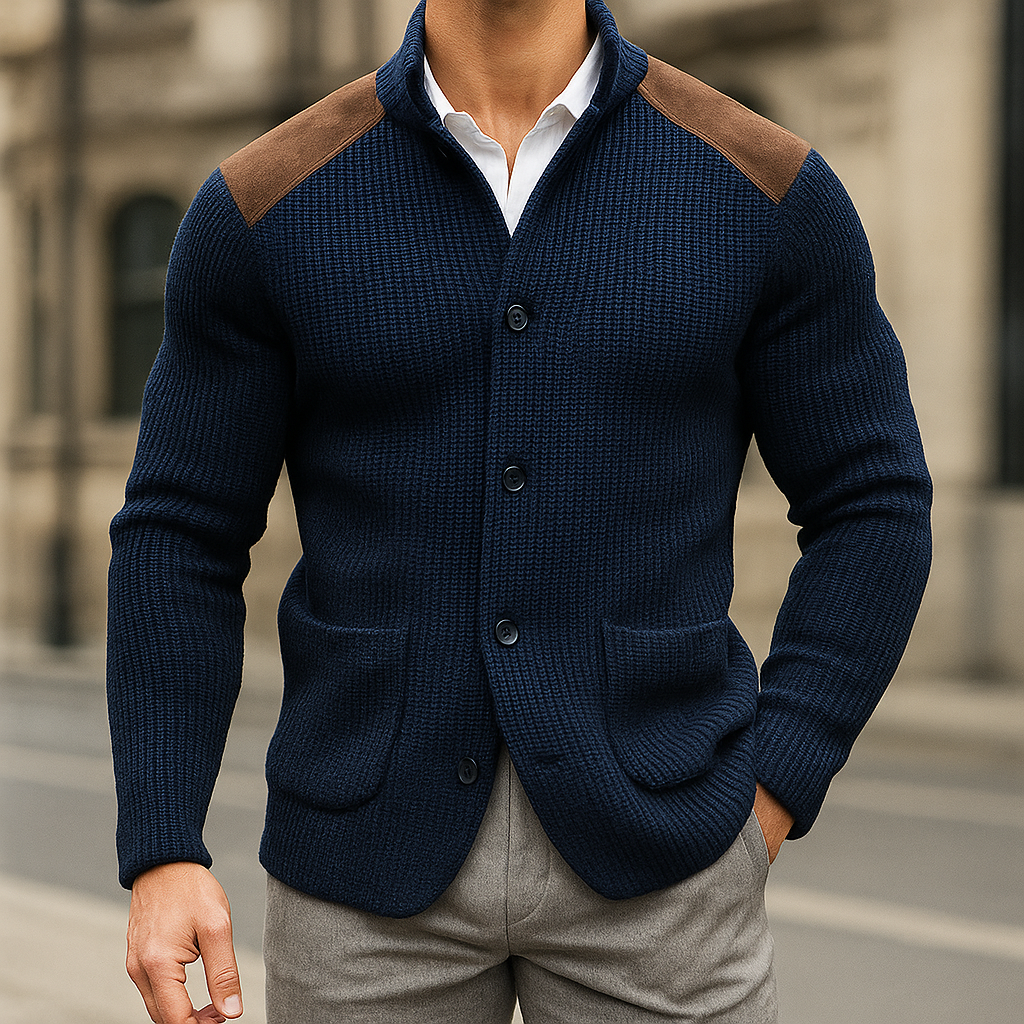Robert | Stylish And Textured Men's Knit Blazer