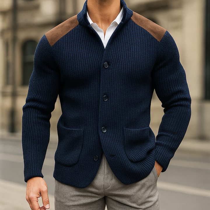 Robert | Stylish And Textured Men's Knit Blazer
