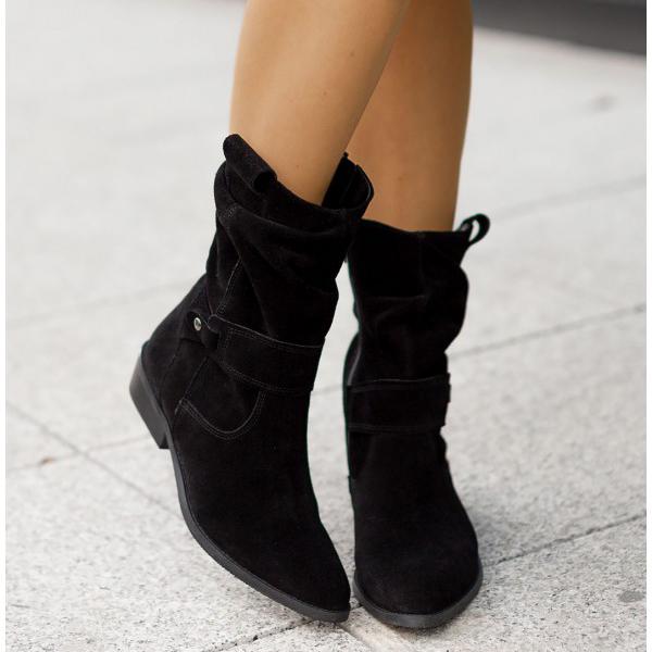 Isabella | Chic And Relaxed Fold-Over Slouch Ankle Boots