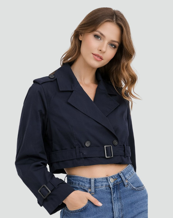 Olivia | Comfortable And Stylish Short Tailored Trench Coat