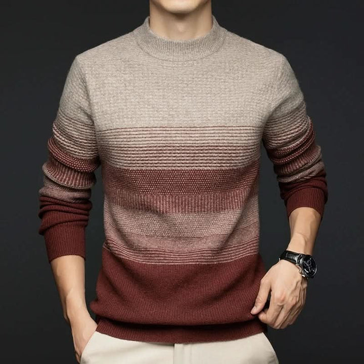 Huxley | Wol Gebreide Trui – Subtiel Gradient Design voor Mannen