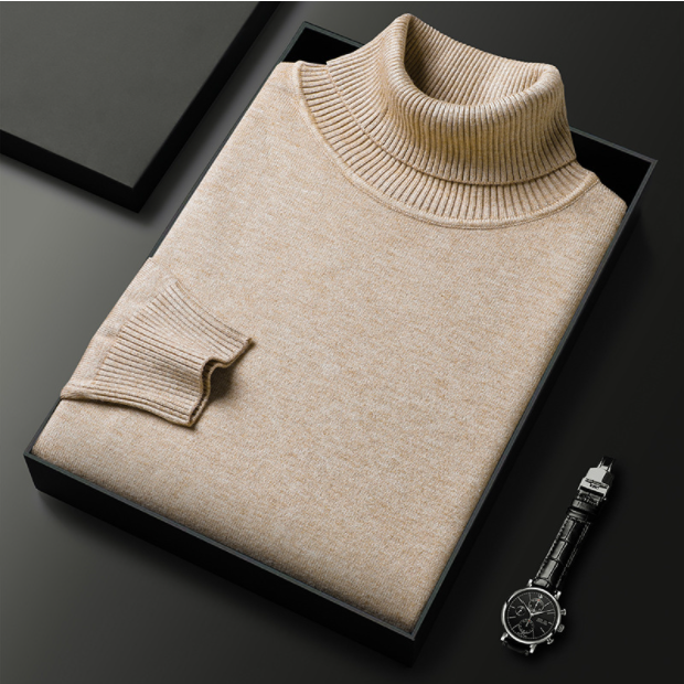 Hunter | Cashmere Cotton Turtleneck Sweater – Luxurious Fit for Men