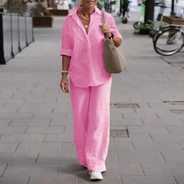 Maya | Airy And Sophisticated Linen Two Piece Set