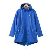 Stella | Stylish And Reliable Waterproof Hooded Trench Coat