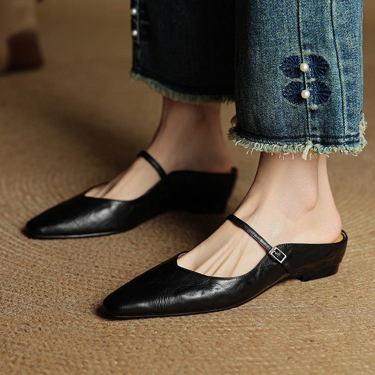 Sophia | Elegant and Timeless Buckled Pointed Toe Mules